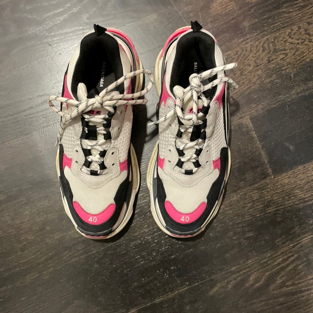 Balenciaga triple s pink blue white size 40 womens
